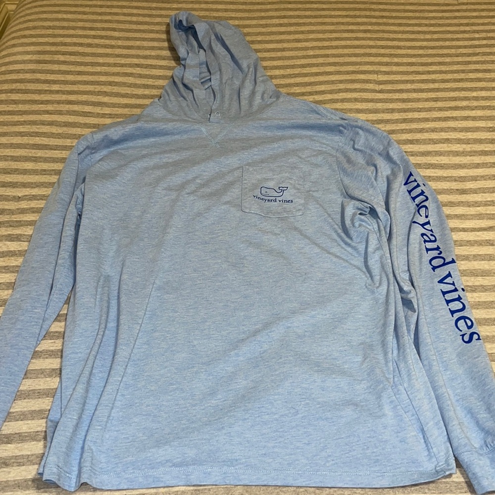 Men’s Vineyard Vines Hoodie Light Blue Size Large